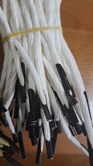 Twist paper cord with black tips